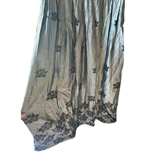 PATRA Velvet Maxi Dress Size 14 Black Floral Whimsygoth Y2K Stretch Made In USA - Picture 5 of 15